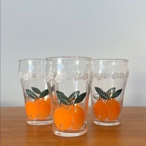 Vintage Orange Juice Glass (3)